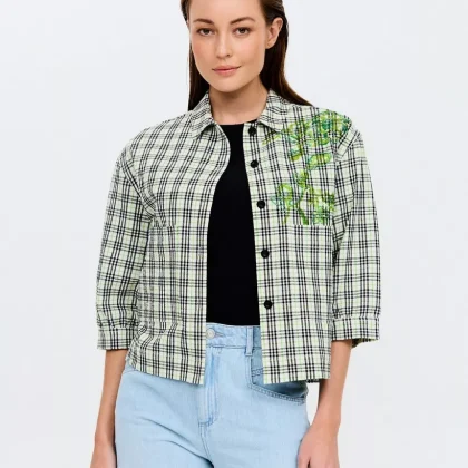 Blusa cuadros media manga - CKS