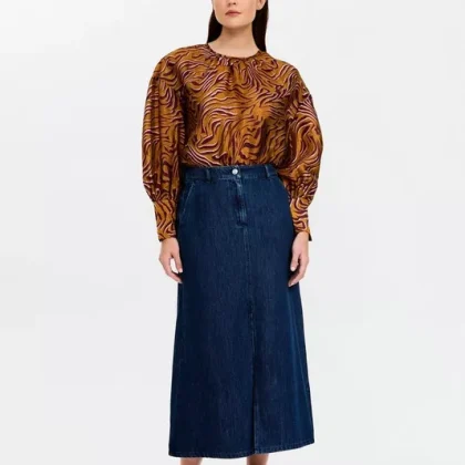 Blusa estampada manga abullonada - CKS