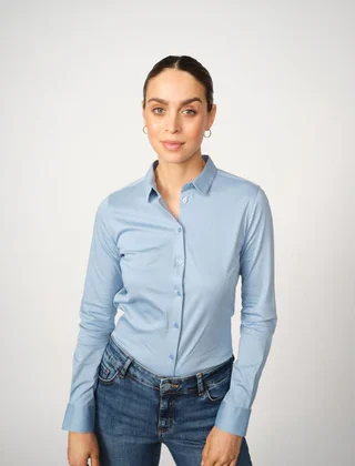 Camisa de punto azul - Mos Mosh