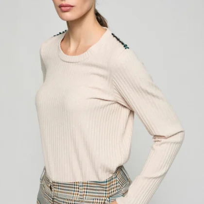 Camiseta Canale Beig - Mercedes de Miguel