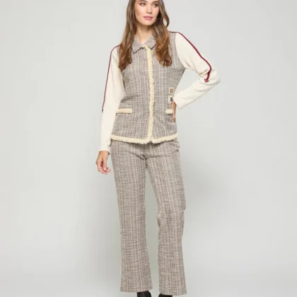 Chaqueta Punto Beig - Mercedes de Miguel