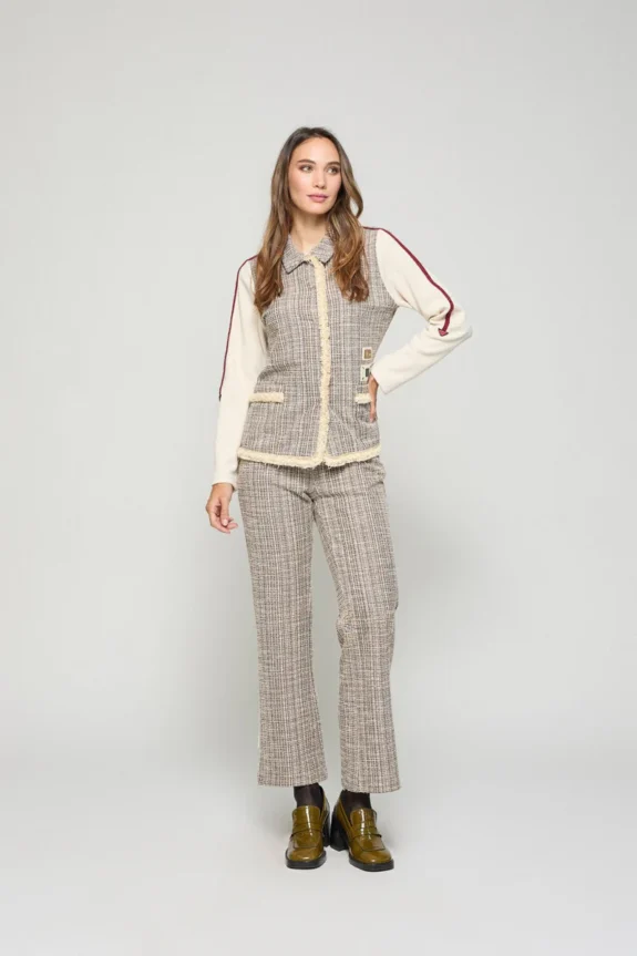 Chaqueta Punto Beig - Mercedes de Miguel