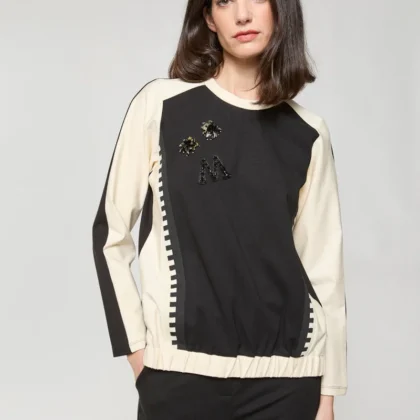 Sudadera bicolor Mercedes de Miguel