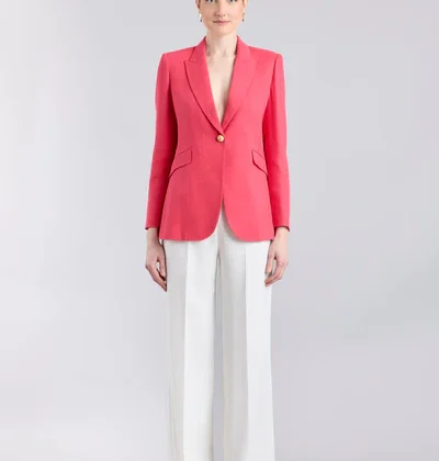 Blazer de lino fucsia sofia EXTREME COLLECTION
