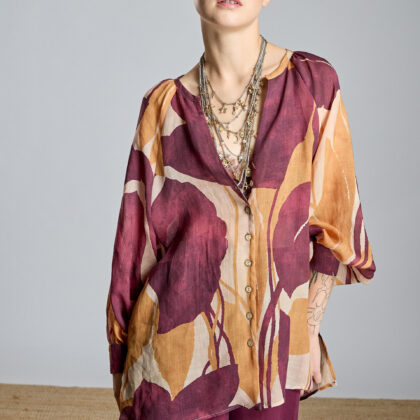 Blusa granate estampada ALBA CONDE
