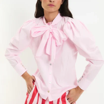 Blusa pajarita popelin rosa SHOPIE+LUCIE