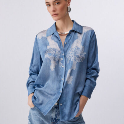 Camisa con estampado digital flores LIUJO
