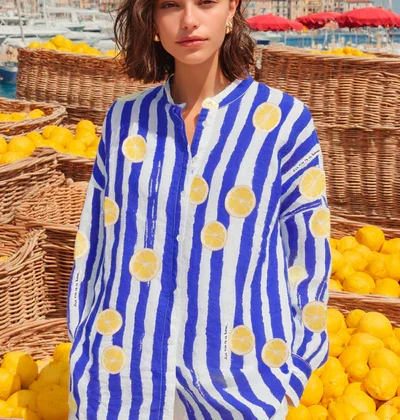 Camisa rayas-limones Vilagallo