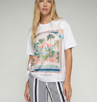 Camiseta estampada lazo lateral Vilagallo