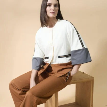 CONJUNTO Chaqueta Dalia Tricolor Tricolor y pantalónMERCEDES DE MIGUEL