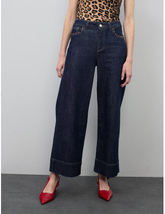 Denim cullote detalle animal Lola Casademunt