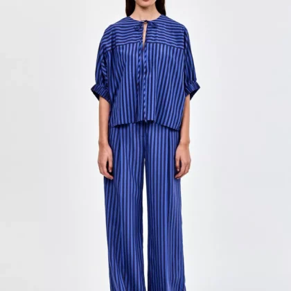 Pantalon ancho fluido rayas CKS