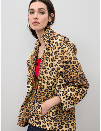 Parka técnica corta animal print Lola Casademunt
