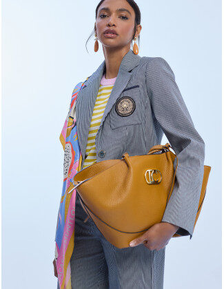 Shopper asa trenzada mostaza Lola Casademunt