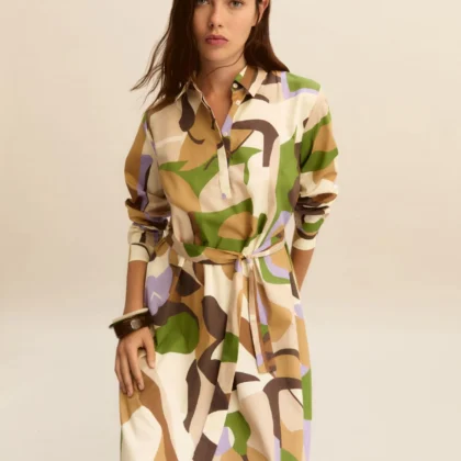 Vestido de popelina estampada ARENA EMME