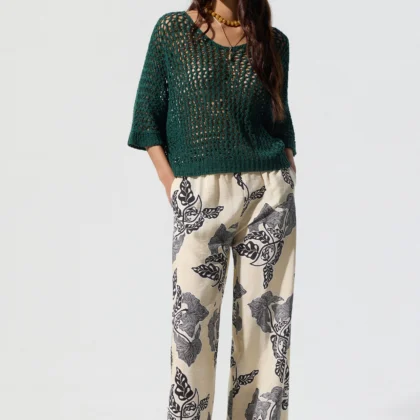 Jersey Knitted sweater with cut works talla one BSB
