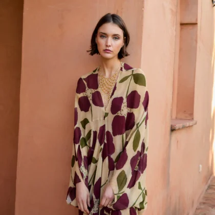VESTIDO VERO LIRIO BURGUNDY SHOPIE+LUCIE