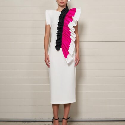 Vestido onda rosa y negro MOSKADA