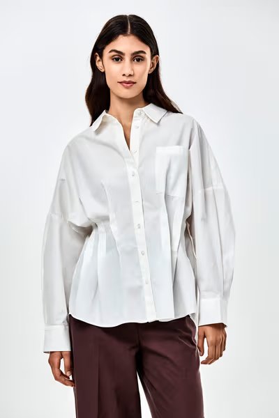 BLUSA MANGA LARBA BLANCA-CKS