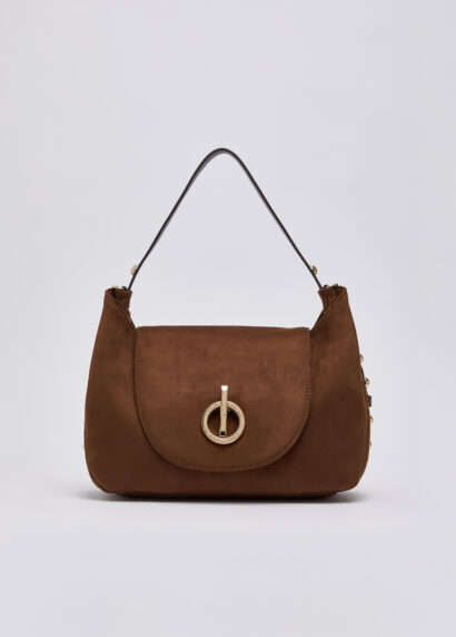 BOLSO MEDIANO ANTE MARRÓN-LIUJO