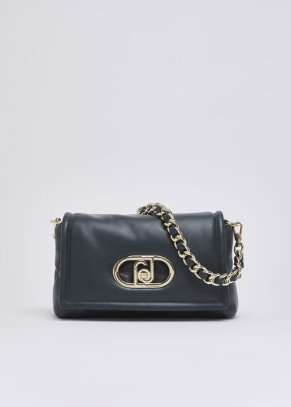 BOLSO NEGRO LOGO DORADO-LIUJO