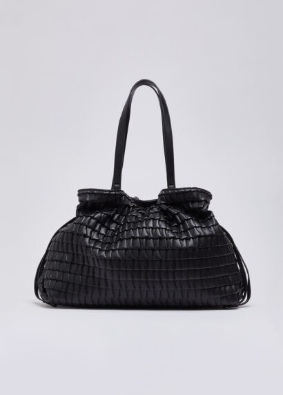 BOLSO TRENZADO NEGRO MEDIANO-LIUJO
